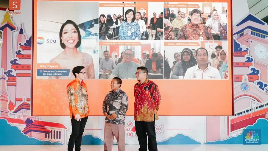 Gerakan Ekspor UMKM Shopee launching ceremony in Jakarta - Image source: CNBC Indonesia